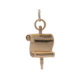 Solid 10kt Rose Gold Diploma Graduation Scroll Dangle Charm