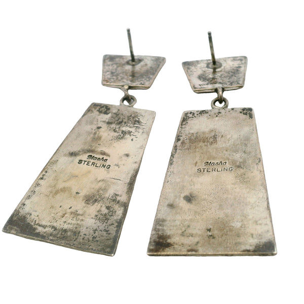 Masha Southwestern Jewelry Patterned Trapezoid Drop/Dangle 2.2" Earrings