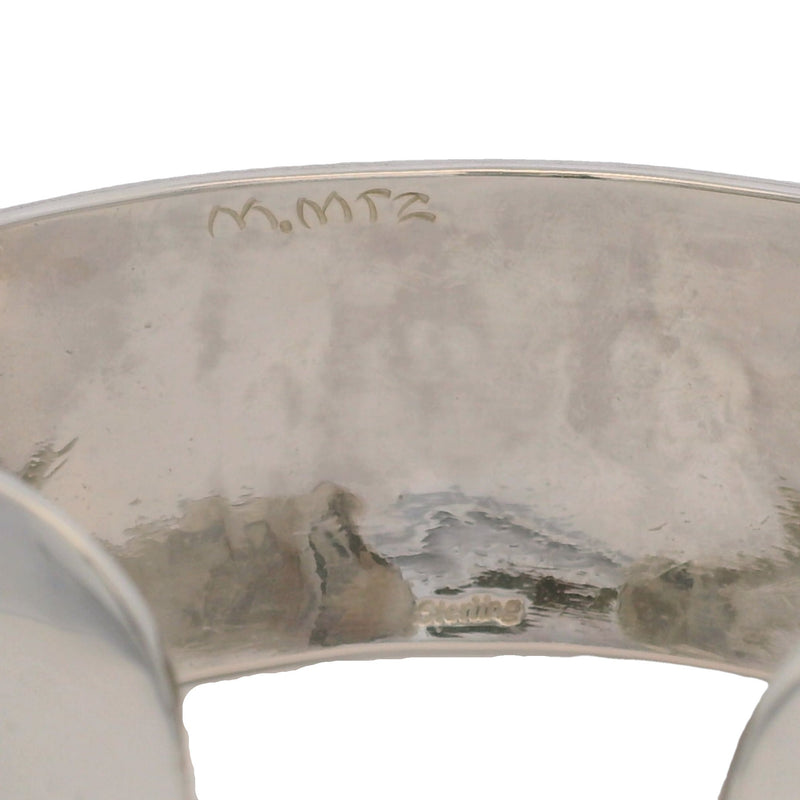 Vintage 1980s Southwest Navajo Native American M. Martinez Detailed Landscape Bracelet of Monument Valley, AZ