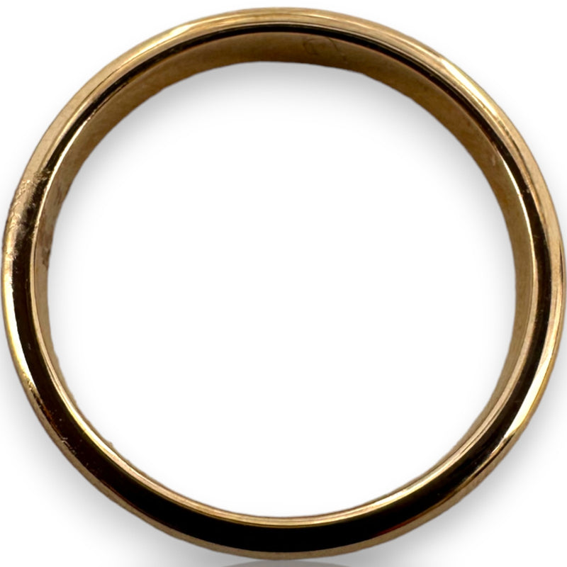 Tiffany & Co Tiffany Notes Collection 18kt Rose Gold 2.7mm Wedding Band with Cursive Script Size 5.5 Ring