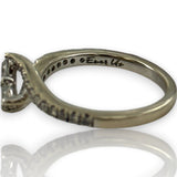 Kay Ever Us Collection 14kt White Gold Toi et Moi Ring With Half Eternity Diamond Band Size 6.75