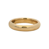 Antique Solid 18kt Yellow Gold 3.7mm Comfort Wedding Stackable Band Size 5.25