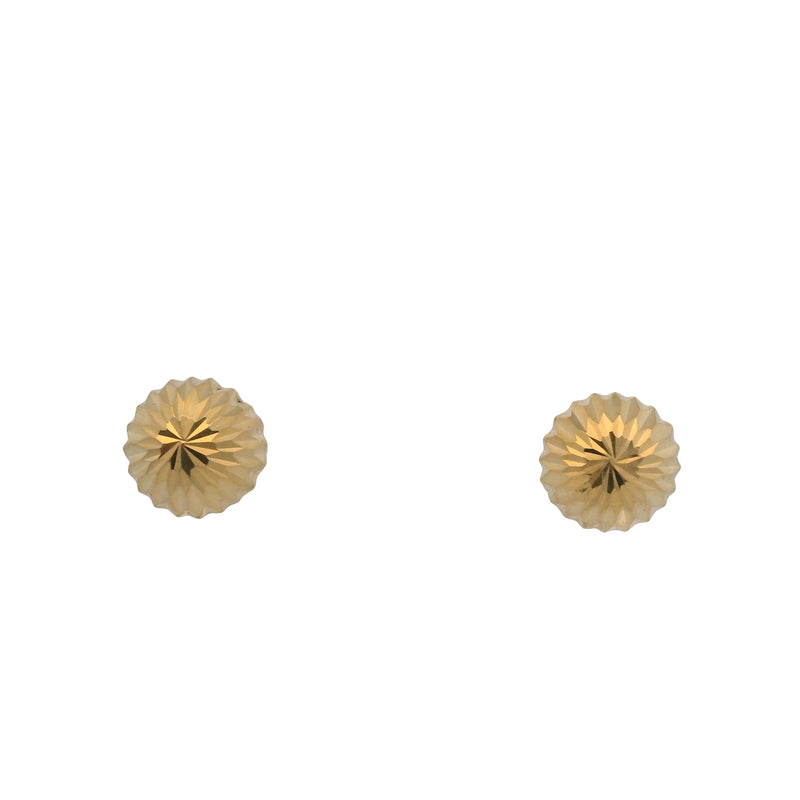 Solid 14kt Gold Faceted 5.7mm Stud Earrings