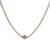 Vintage 1970s Tiffany & Co Elsa Peretti Diamonds By The Yard 6 Diamond 28" Toggle Necklace