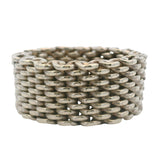 Solid 925 Sterling Silver Mesh 10mm Flexible Ring Size 6