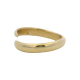 Solid 18kt 750 Yellow Gold Crossover 4.5mm Comfort Wrap Ring Size 4