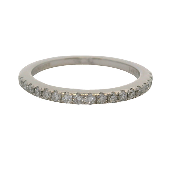Vera Wang Love 14kt White Gold 1/4ctw Diamond 2mm Stackable Wedding Band Ring