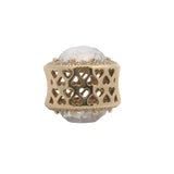 Pandora Solid 14kt Yellow Gold and CZ Radiant Hearts Bead Spacer Charm