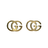 Gucci GG Running Logo Stud Earrings In Solid 18kt Yellow Gold Made in Italy