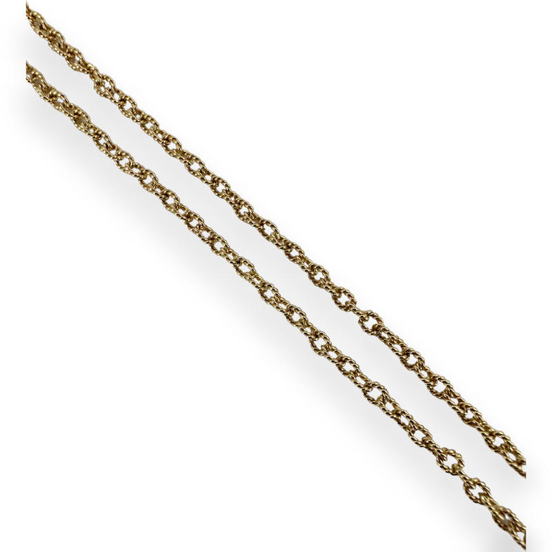 Gabriel & Co Textured 2.2mm 16.5" 14k 585 Yellow Gold Chain Necklace
