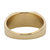 Vintage Solid 10kt Yellow Gold Rectangle Bar Large Signet ID Ring Size 9.5