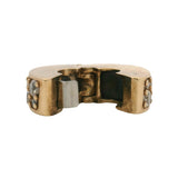 Pandora Rare Retired Solid 14kt Yellow Gold and CZ Clear Pave Spacer Clip Charm