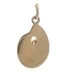 Vintage Solid 14kt Yellow Gold Artist's Palette Charm Pendant
