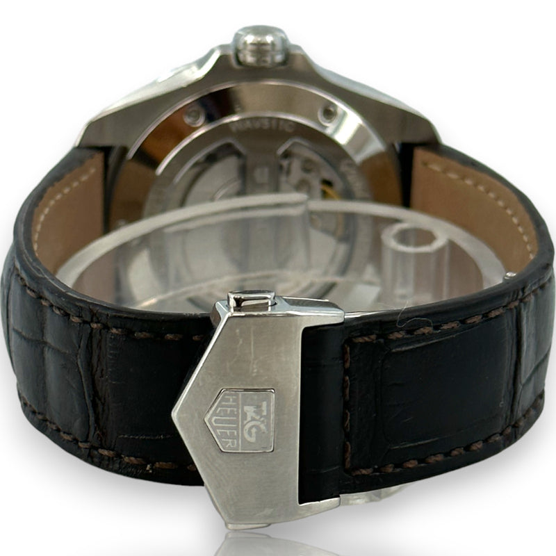 Tag Heuer Grand Carrera WAV511C.FC6224 40mm Steel Leather Watch