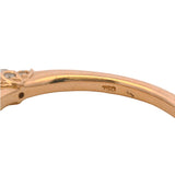 Solid 18kt Rose Gold and Diamond Half-Eternity Intricate Design Wedding Band Ring Size 6.5
