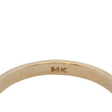 Vintage 14kt Yellow Gold 2.3mm Wide D-Shape Wedding Band Ring Side 6