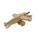 Vintage Solid 14kt Yellow Gold Airplane 3D Moving Propeller Charm