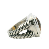 David Yurman Solid 925 Sterling Silver and Citrine Large Albion Ring Size 7