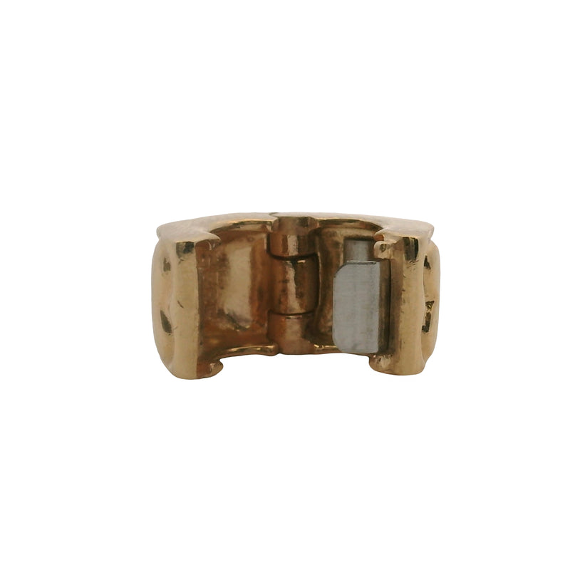 Charm espaciador con clip de corazón Pandora en oro amarillo sólido de 14 kt 585