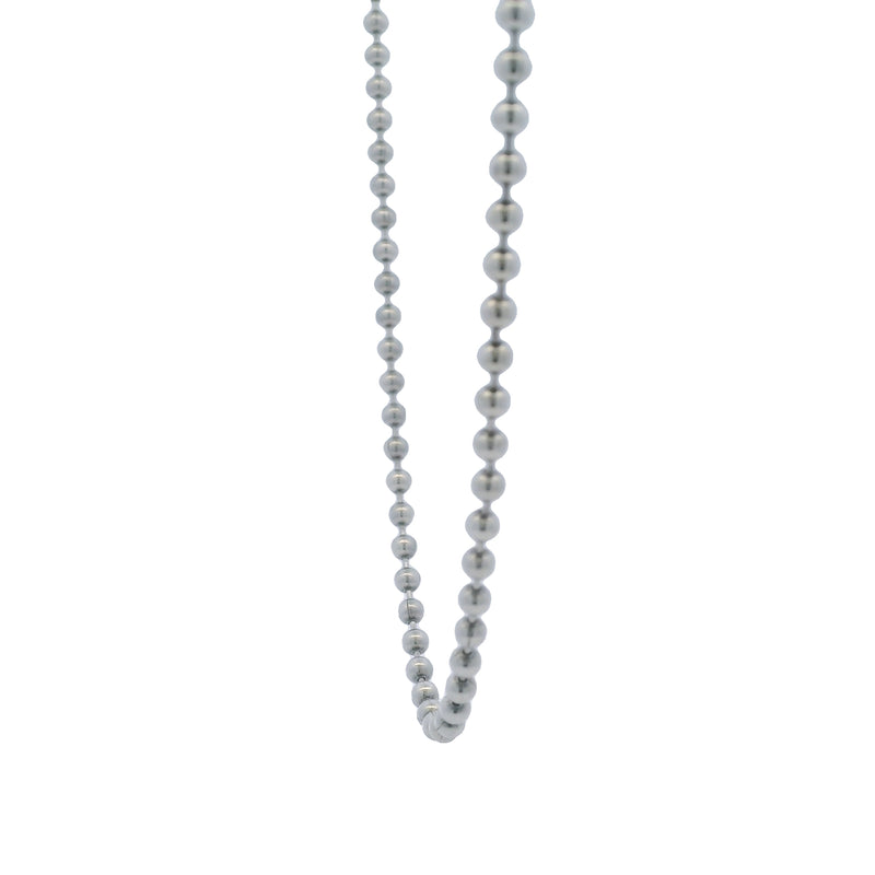 Tiffany & Co 925 Sterling Silver Beaded Ball 34" Chain Necklace