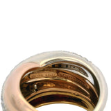 La Nouvelle Bague 18kt Gold 0.76ctw Diamond Red Enamel Crossover Bombe Ring Sz 7