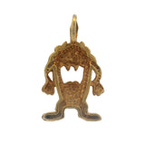 Vintage 1990 Warner Brothers Michael Anthony Tasmanian Devil Solid 14kt Yellow Gold Charm