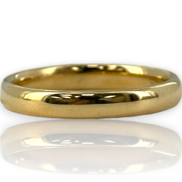 Vintage 1986 18kt Solid Yellow Gold London Hallmarked Wedding Band Ring By LW & S Size 6.75