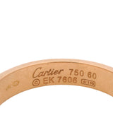 Cartier Solid 18kt Rose Gold Small Model LOVE Classic Screw Band Ring Size 9