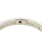Vintage Tiffany & Co Elsa Peretti 925 Sterling and Ruby Solitaire Ring Size 6