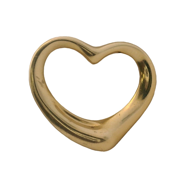 Tiffany & Co Vintage Elsa Peretti Spain 750 Open Heart Charm Pendant 18mm