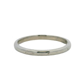 Antique 1930 Solid 18kt White Gold Thin 2mm Wedding Stackable Band Ring Size 6.5