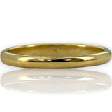 Catbird 18kt Yellow Gold 2mm Classic Wedding Band Stackable Ring Size 5.25