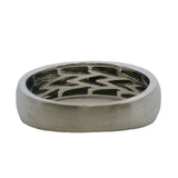 Vera Wang Love Solid 14kt White Gold 7mm Band with 0.5ct Flush-Mount Black Diamond Size 10.5