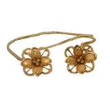 Solid 18kt Yellow Gold Floral Threader Flower 9.4mm Earrings