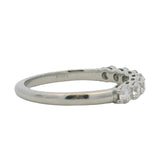 Tiffany & Co Tiffany Forever Solid 950 Platinum Half-Circle of Diamonds 3mm Ring Size 6