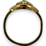 Vintage 10kt 417 Tri Color Gold Grape Vine Leaf Ring Size 5.5