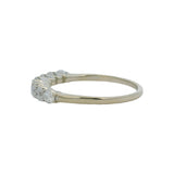 14k White Gold 0.80ctw Round Diamond Half-Eternity Wedding Stackable Band Size 8