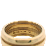 Vintage Tiffany & Co Solid 18kt Yellow Gold Double Grooved Wide Atlas Ring Band Size 6