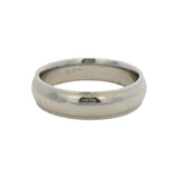 2023 Solid 900 Platinum Double Milgrain Sides 6mm 16g Wedding Band Ring Size 12