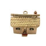 Vintage Solid 14kt Yellow Gold Opening House with Furniture Inside Charm