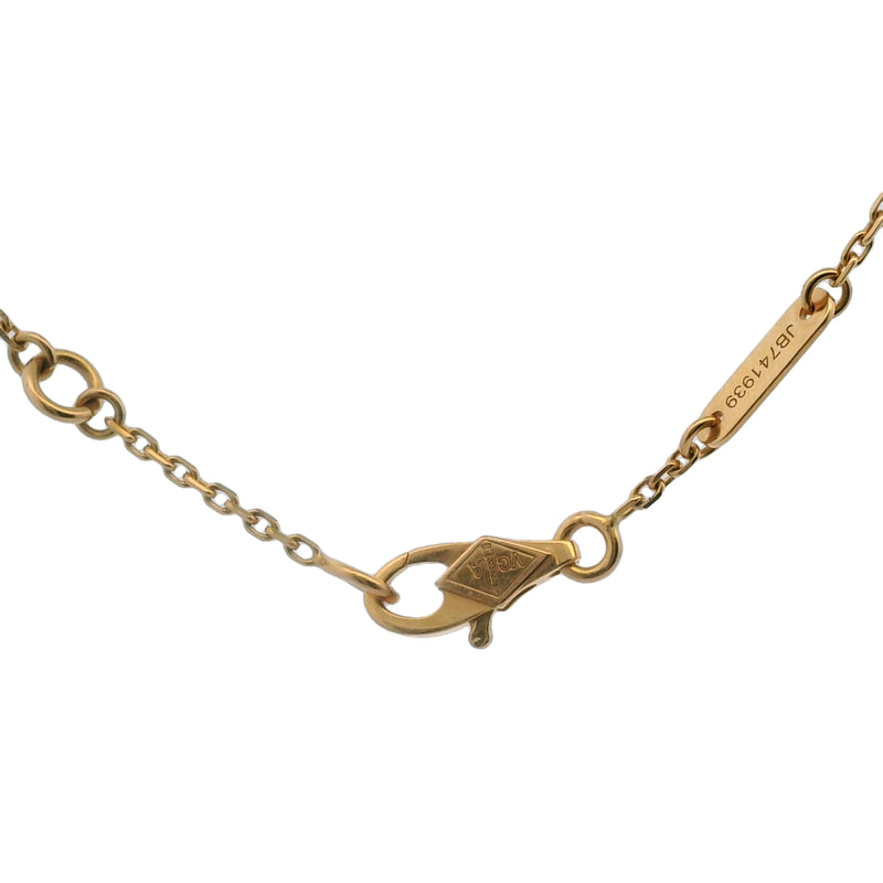 Van Cleef & Arpels Alhambra 18kt Rose Gold Sweetheart Carnelian Station 7" Bracelet