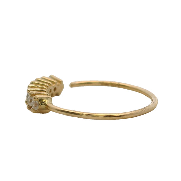 14kt Yellow Gold Nose Ring and CZ Cubic Zirconia 11mm Nose Ring
