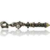 Barbara Bixby 925 Sterling Silver and 18kt Yellow Gold Key Enhancer Pendant with Amethyst, Iolite, and Pearls