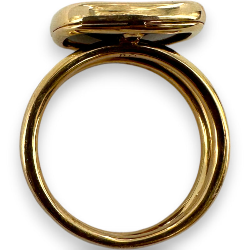 Roberto Coin Signed with Ruby Solid 18kt Rose Gold Black Jade Collection Double Band Statement Ring Size 6.5