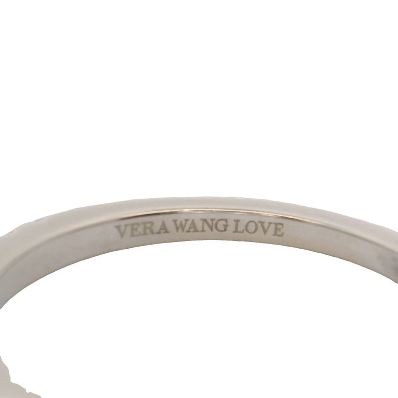 Vera Wang Love 14kt White Gold 1/4ctw Diamond 2mm Stackable Wedding Band Ring