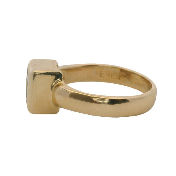 Effy Jewelry Solid 14kt Yellow Gold and 0.40ctw Princess Cut Diamonds Cluster Ring Size 6