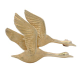 Vintage Solid 14kt Yellow Gold Flying Geese Pair 1.2" Long Brooch Pin