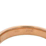 Russian Soviet Solid 14kt Yellow Gold and Single-Cut Diamond Pave Half-Eternity Band Size 7