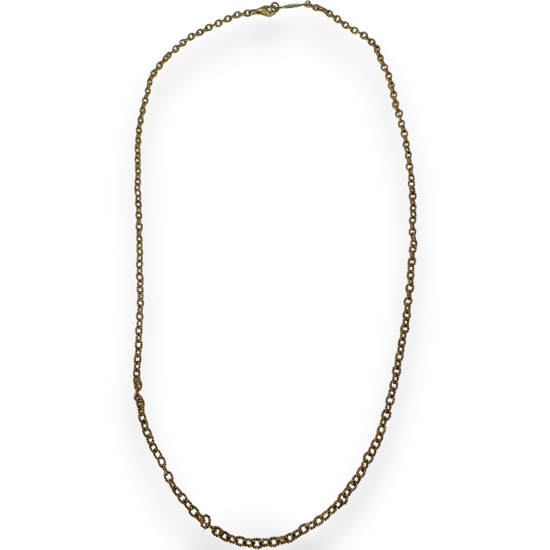 Gabriel & Co Textured 2.2mm 16.5" 14k 585 Yellow Gold Chain Necklace