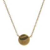 Mejuri Solid 14kt Yellow Gold Large Pavé Diamond Circle Cluster Station Pendant Necklace 18"